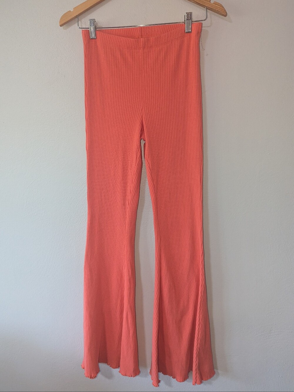 S Aerie Kick It High Waist Ribbed Flare Pants